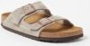 Birkenstock Arizona zachte voetbedden Suede lederen sandalen , Beige, Dames online kopen