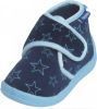 Playshoes pantoffels met sterrendessin Velcro donkerblauw/lichtblauw online kopen