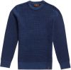Superdry gebreide trui met textuur 6jm washed dark indigo online kopen