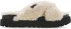 Ugg Fuzz Sugar Cross Slide in White,, Sustainable online kopen