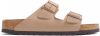 Birkenstock Arizona zachte voetbedden Suede lederen sandalen , Beige, Dames online kopen