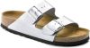 Birkenstock Slippers Arizona narrow Birko Flor Zilverkleurig online kopen