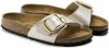 Birkenstock Madrid Grote Buckle Slippers 1015279 36 , Beige, Dames online kopen