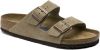 Birkenstock Arizona zachte voetbedden Suede lederen sandalen , Beige, Dames online kopen