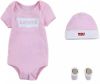 Levi's Kids giftset Classic Batwing met romper roze/wit online kopen