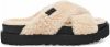Ugg Fuzz Sugar Cross Slide in White,, Sustainable online kopen