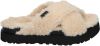 Ugg Fuzz Sugar Cross Slide in White,, Sustainable online kopen