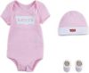 Levi's Kids giftset Classic Batwing met romper roze/wit online kopen