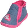Playshoes  Slipper met ritssluiting Eenhoorn Blauw Gr.26/27 Meisjes online kopen