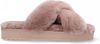 Shabbies Pantoffels House Slipper double face fur Roze online kopen
