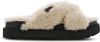 Ugg Fuzz Sugar Cross Slide in White,, Sustainable online kopen