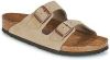 Birkenstock Arizona zachte voetbedden Suede lederen sandalen , Beige, Dames online kopen