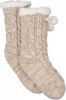 Ugg Pom halfhoge sokken met fleece voering voor Dames in Cream, Acrylmix online kopen
