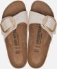 Birkenstock Madrid Grote Buckle Slippers 1015279 36 , Beige, Dames online kopen